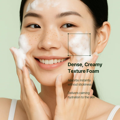 Orien Mugwort Zero Film Cleansing Foam - Daily Makeup Remover & Blackhead Removal, Non-Clogging Pores, Korean Skincare Double Cleansing, 5.07 fl oz (150ml)