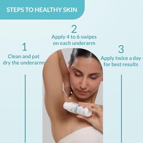 Fixderma Nigrifix Underarm Roll-On with 6% AHA, Lactic Acid & 1% Mandelic Acid & Kojic Acid | Brightens Skin & Exfoliates Underarm | AHA Deodorant for All Skin Types, Men & Women - 60ml Avelisse