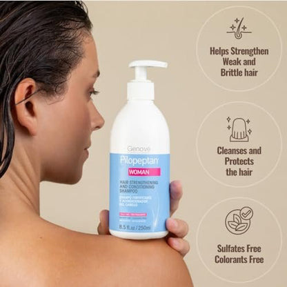 Pilopeptan Woman Hair Strengthening and Conditioning Shampoo | Revitalize & Nourish with Peptan 3 Complex | Boost Core Strength, Reduce Breakage | Volumizing, Healthy Thickness & Plush Softness Avelisse