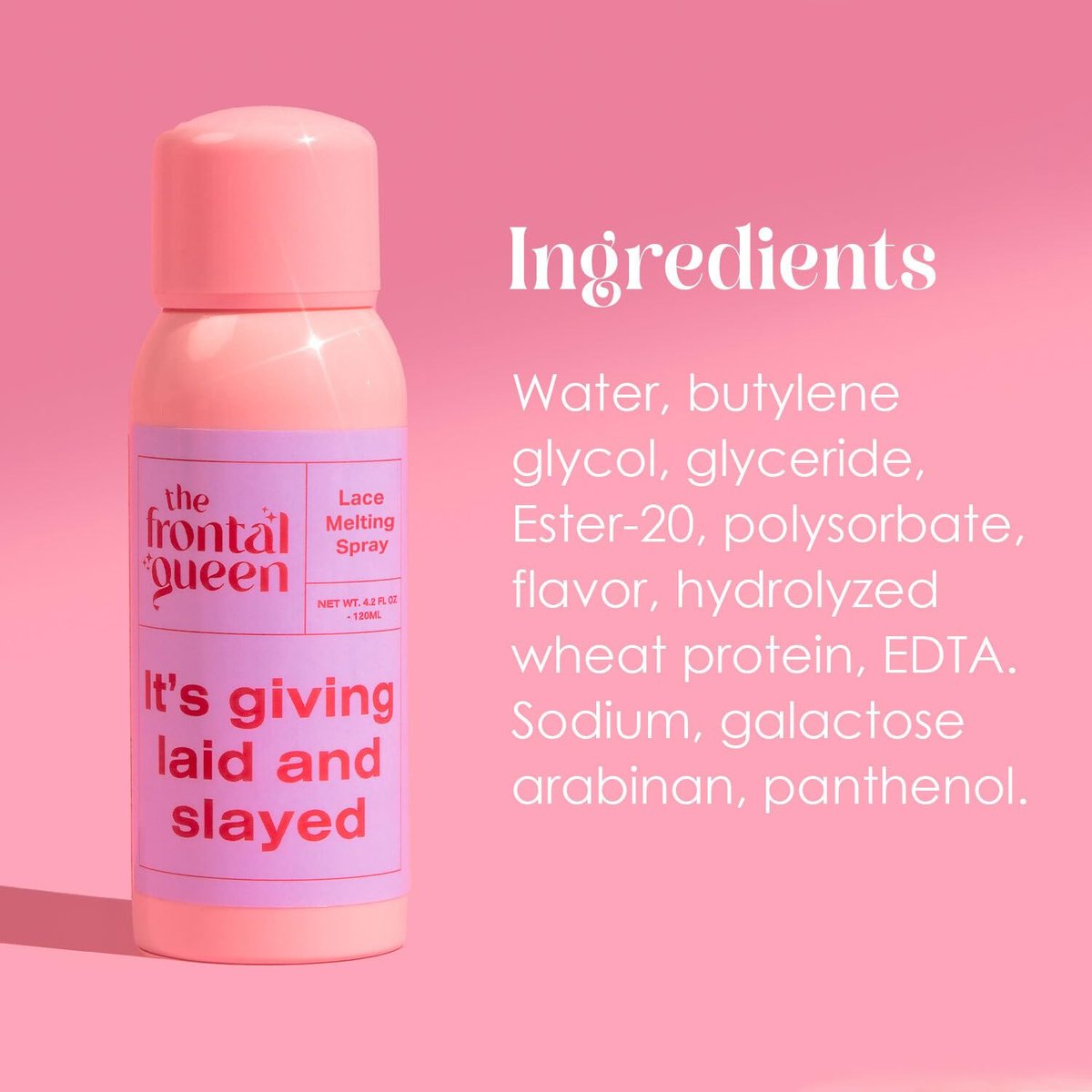 The Frontal Queen Lace Melting Spray - Ashy Lace Melting Spray for Lace Wigs, Extra Hold Lace Bond Spray Adhesive, No Residue, Long Lasting Safe Formula - 4.2 oz Avelisse