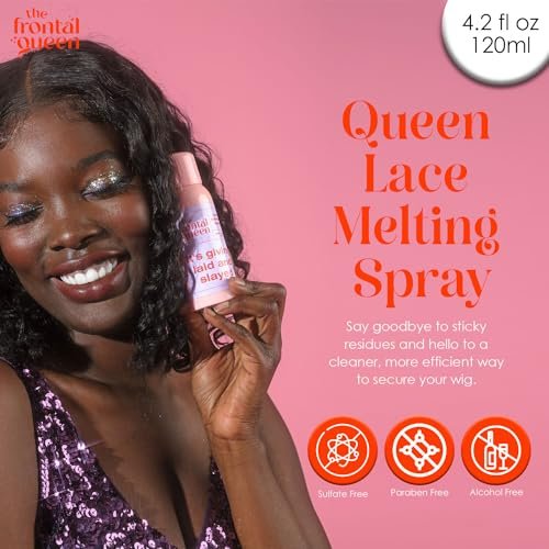 The Frontal Queen Lace Melting Spray - Ashy Lace Melting Spray for Lace Wigs, Extra Hold Lace Bond Spray Adhesive, No Residue, Long Lasting Safe Formula - 4.2 oz Avelisse