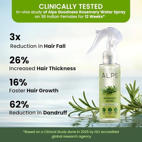 Alps Goodness Rosemary Water Spray for Hair Growth – Strengthen, Revitalize & Thicken Hair – Damage Repair & Hair Loss Control – Adds Shine & Reduces Frizz – 6.76 Fl Oz (200ml) - görsel 6