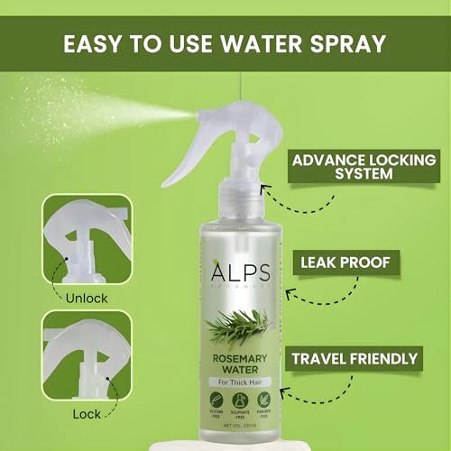 Alps Goodness Rosemary Water Spray for Hair Growth – Strengthen, Revitalize & Thicken Hair – Damage Repair & Hair Loss Control – Adds Shine & Reduces Frizz – 6.76 Fl Oz (200ml) - görsel 12
