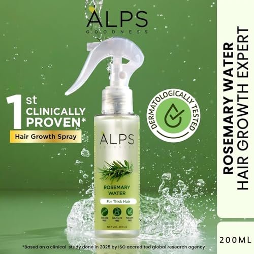 Alps Goodness Rosemary Water Spray for Hair Growth – Strengthen, Revitalize & Thicken Hair – Damage Repair & Hair Loss Control – Adds Shine & Reduces Frizz – 6.76 Fl Oz (200ml) - görsel 4