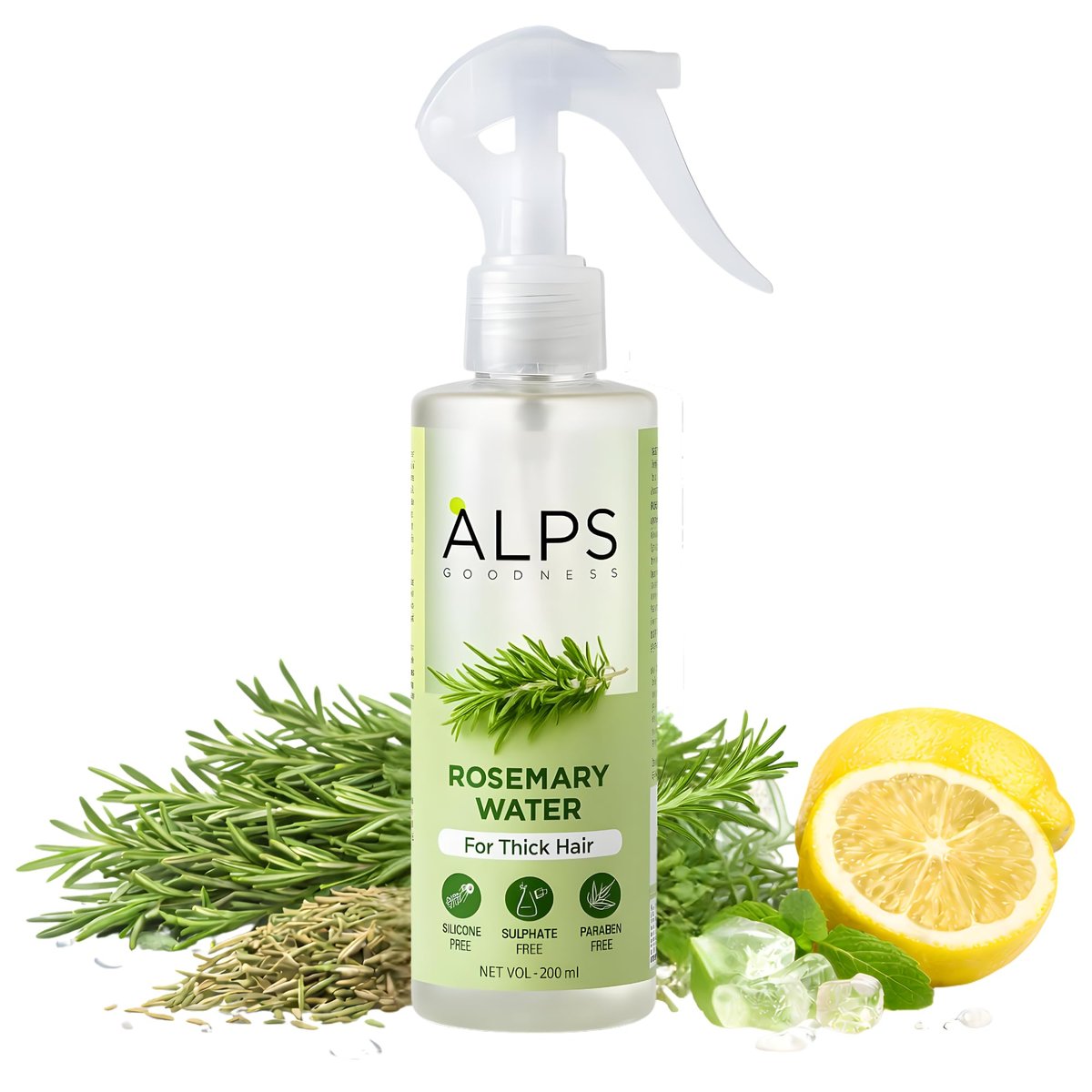 Alps Goodness Rosemary Water Spray for Hair Growth – Strengthen, Revitalize & Thicken Hair – Damage Repair & Hair Loss Control – Adds Shine & Reduces Frizz – 6.76 Fl Oz (200ml) - görsel 1