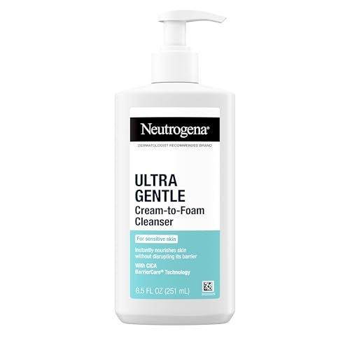 Neutrogena Ultra Gentle Cream-to-Foam Daily Facial Cleanser - Fragrance-Free, Hypoallergenic, 8.5 oz - görsel 2