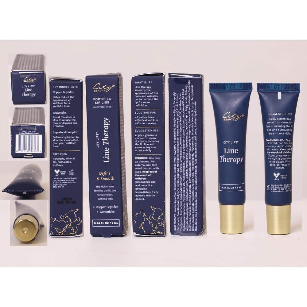 City Lips Line Therapy – Lip Line Fortifying Treatment for Smoothing Vertical Wrinkles & Lipstick Lines | Anti-Aging Cruelty-Free Lip Care Avelisse