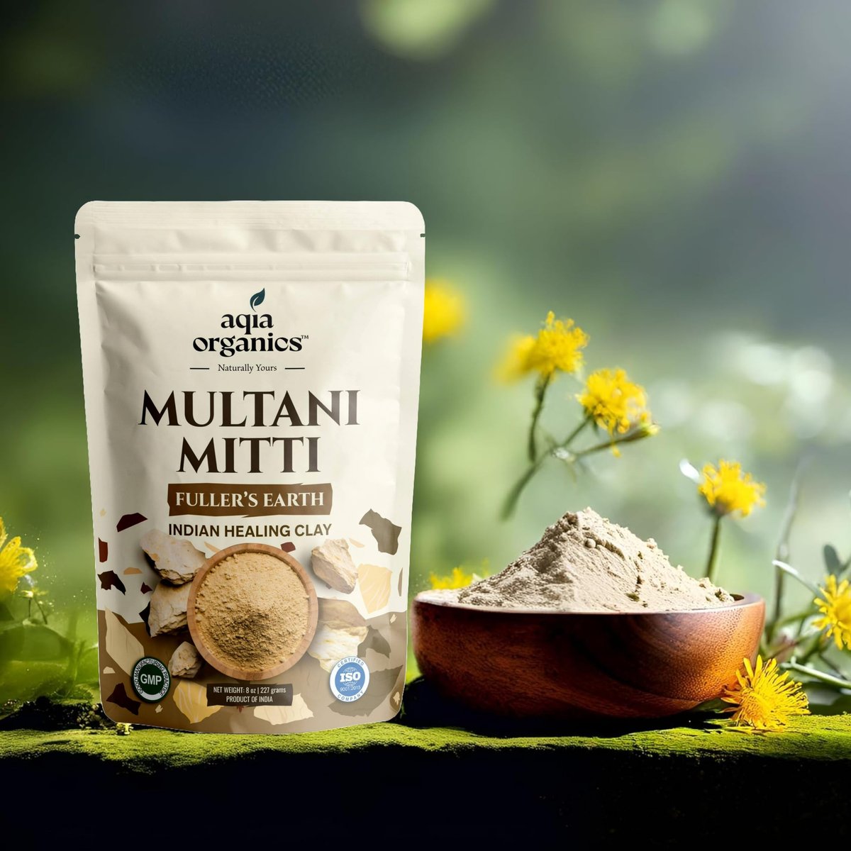 100% Pure Multani Mitti Powder – Indian Healing Clay for Skin Tightening, Deep Pore Cleansing, Tan Removal – 8 oz - görsel 17