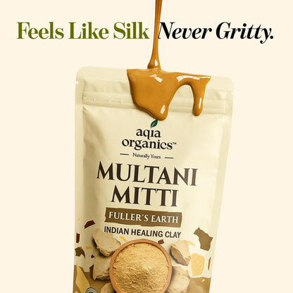 100% Pure Multani Mitti Powder – Indian Healing Clay for Skin Tightening, Deep Pore Cleansing, Tan Removal – 8 oz