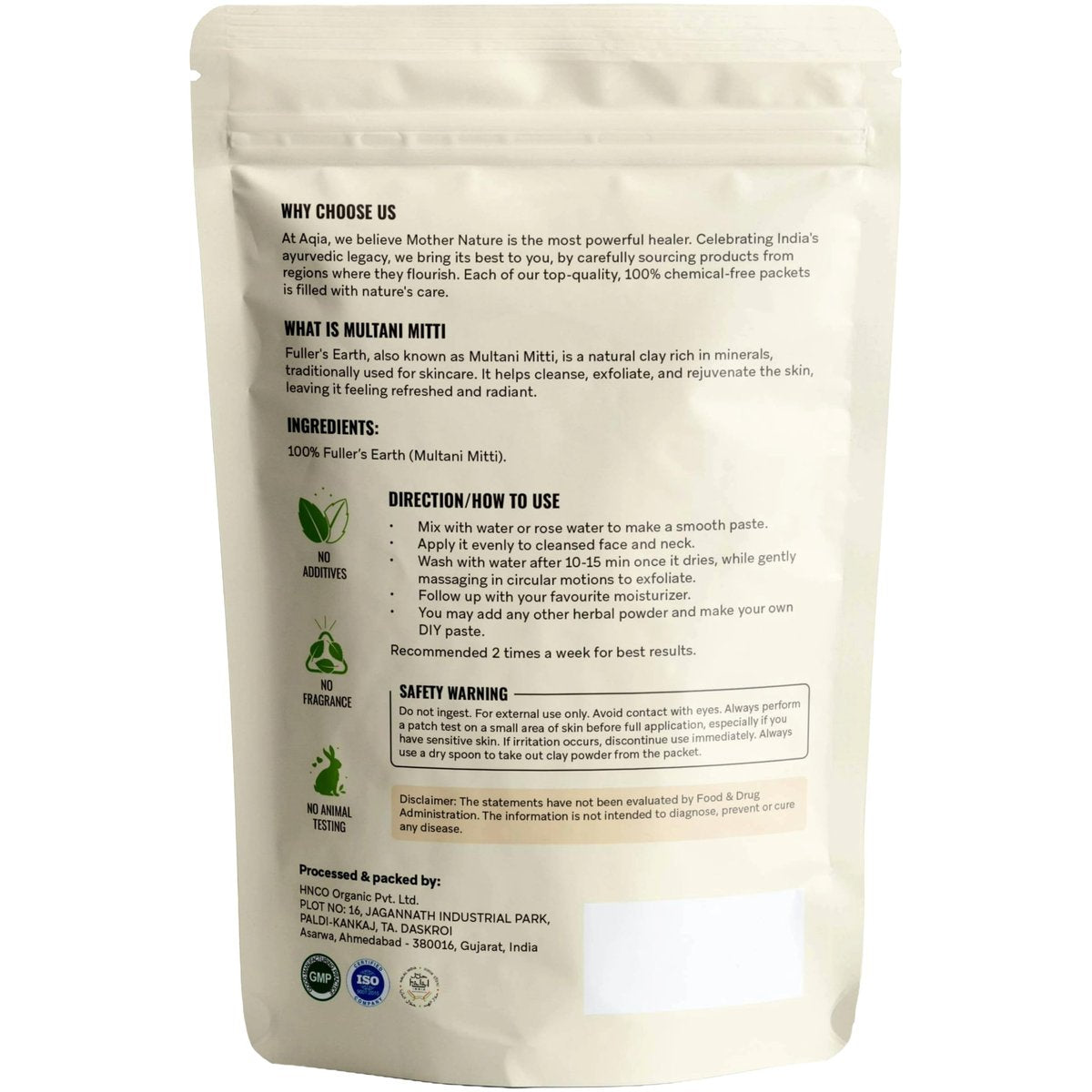 100% Pure Multani Mitti Powder – Indian Healing Clay for Skin Tightening, Deep Pore Cleansing, Tan Removal – 8 oz - görsel 3
