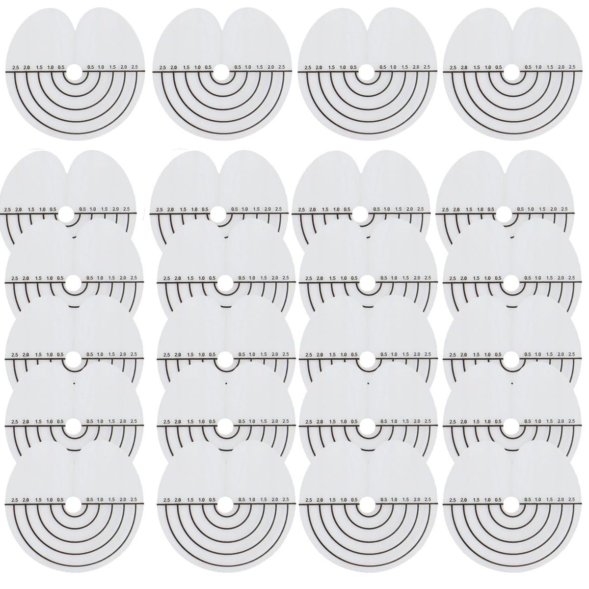 50 Pcs Heat Shield Guards for Hair Extensions with Scale - Clear PVC Fusion Keratin Glue Protector Templates, Single Hole Round Spacer Template - görsel 2