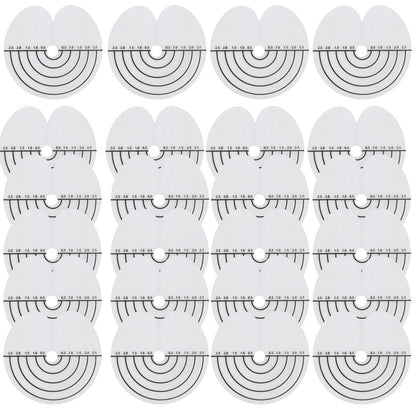 50 Pcs Heat Shield Guards for Hair Extensions with Scale - Clear PVC Fusion Keratin Glue Protector Templates, Single Hole Round Spacer Template