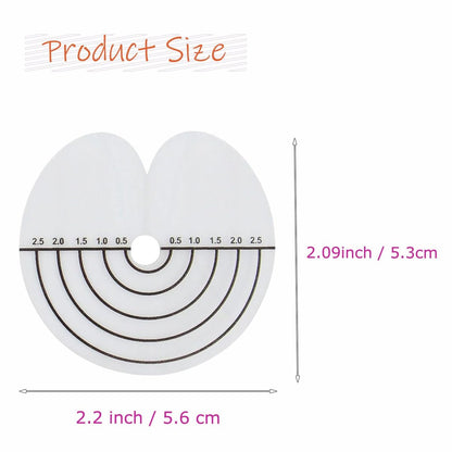 50 Pcs Heat Shield Guards for Hair Extensions with Scale - Clear PVC Fusion Keratin Glue Protector Templates, Single Hole Round Spacer Template
