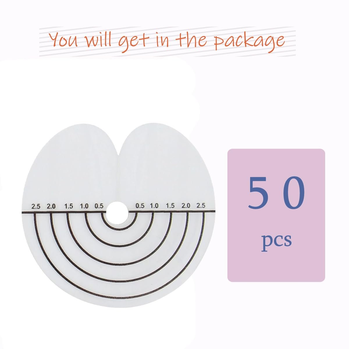 50 Pcs Heat Shield Guards for Hair Extensions with Scale - Clear PVC Fusion Keratin Glue Protector Templates, Single Hole Round Spacer Template - görsel 4
