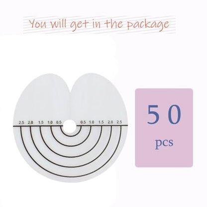 50 Pcs Heat Shield Guards for Hair Extensions with Scale - Clear PVC Fusion Keratin Glue Protector Templates, Single Hole Round Spacer Template