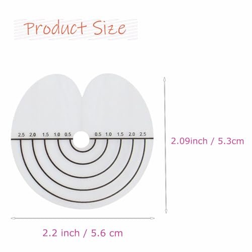 50 Pcs Heat Shield Guards for Hair Extensions with Scale - Clear PVC Fusion Keratin Glue Protector Templates, Single Hole Round Spacer Template - görsel 5