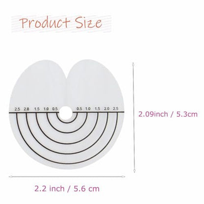 50 Pcs Heat Shield Guards for Hair Extensions with Scale - Clear PVC Fusion Keratin Glue Protector Templates, Single Hole Round Spacer Template