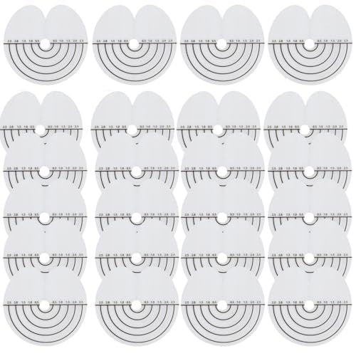 50 Pcs Heat Shield Guards for Hair Extensions with Scale - Clear PVC Fusion Keratin Glue Protector Templates, Single Hole Round Spacer Template - görsel 1