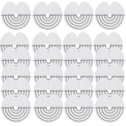 50 Pcs Heat Shield Guards for Hair Extensions with Scale - Clear PVC Fusion Keratin Glue Protector Templates, Single Hole Round Spacer Template