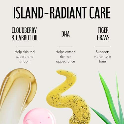 Brown Sugar Cabo Colada After Dark Gradual Tan Lotion & Tattoo Enhancer, Cloudberry with DHA Carrot Oil & Tigergrass, 18 Fl Oz - görsel 7