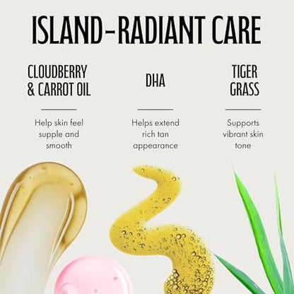 Brown Sugar Cabo Colada After Dark Gradual Tan Lotion & Tattoo Enhancer, Cloudberry with DHA Carrot Oil & Tigergrass, 18 Fl Oz