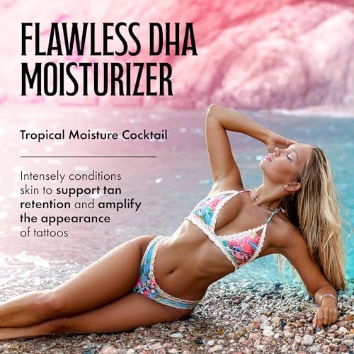 Brown Sugar Cabo Colada After Dark Gradual Tan Lotion & Tattoo Enhancer, Cloudberry with DHA Carrot Oil & Tigergrass, 18 Fl Oz - görsel 5