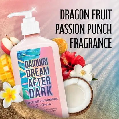 Brown Sugar Daiquiri Dream After Dark Tan Extender & Tattoo Enhancer, Mango Butter Carrot Oil & Hibiscus with Tigergrass & Ocean Botanicals, 18 Fl Oz Avelisse
