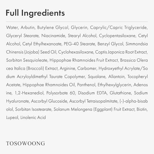 TOSOWOONG VITA Clinic Vitamin Eye Cream – Korean Skincare with 5% Arbutin, 2% Niacinamide, Hyaluronic Acid & Glutathione for Fine Lines, Wrinkles & Puffiness (15ml / 0.5 fl. oz.) Avelisse