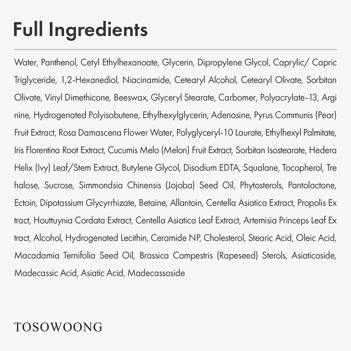 TOSOWOONG Dexpanthenol Cream 170,000ppm B5 Panthenol – Korean Facial Moisturizer for Skin Barrier Repair, Soothing & Hydrating, 60ml - görsel 13