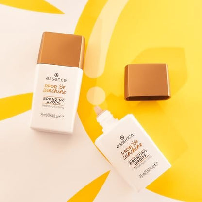 Essence Drop of Sunshine Bronzing Drops – Lightweight Buildable Hydrating Healthy Glow Multi-Use Vegan & Cruelty Free Bronzer