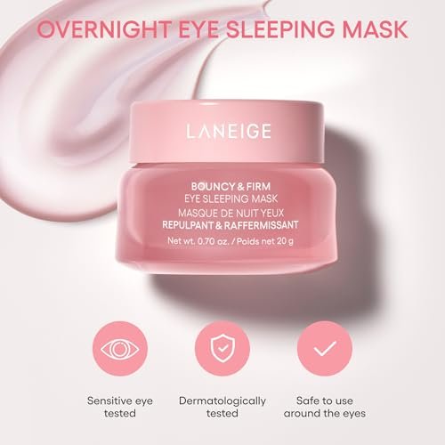 LANEIGE Bouncy & Firm Eye Sleeping Mask - Depuff and Firm with Peony & Collagen Complex, Ceramide, & 5D Hyaluronic Acid - görsel 16