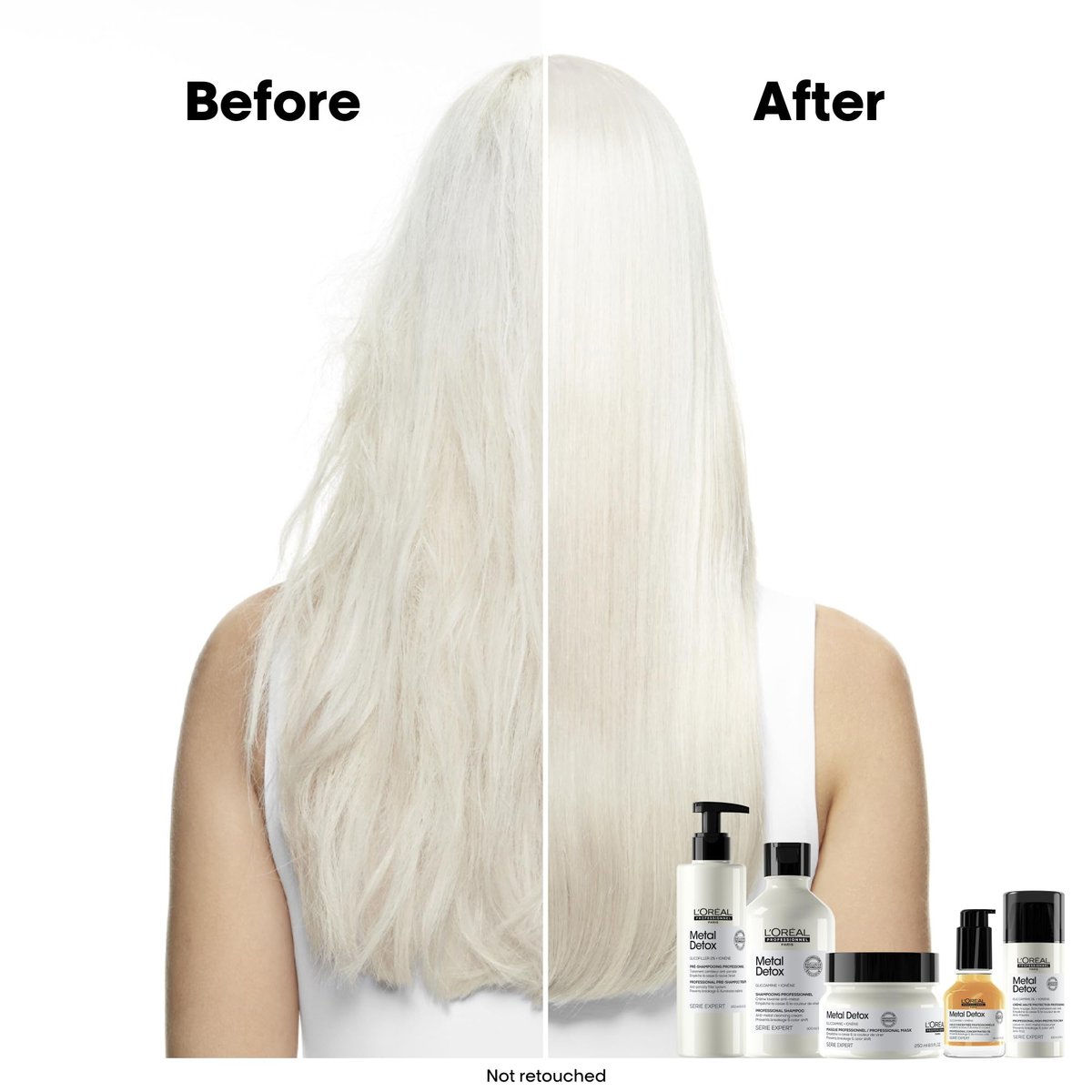 L'Oréal Professionnel Paris Metal Detox Pre-Shampoo Treatment - Strengthens, Refills Micro-Breaks and Protects Against Hard Water Metals, For Damaged and Color-Treated Hair (8.4 Fl Oz) Avelisse