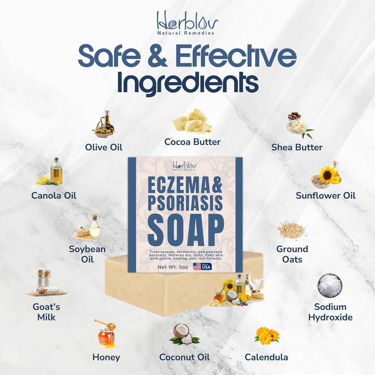 Eczema Soap Bar for Face and Body – All Natural Dermatitis, Psoriasis Treatment for Dry Itchy Sensitive Skin Relief – Gentle Detoxifying, Healing, Anti-Itch, Oatmeal Goat Milk Wash for Kids & Adults - görsel 10