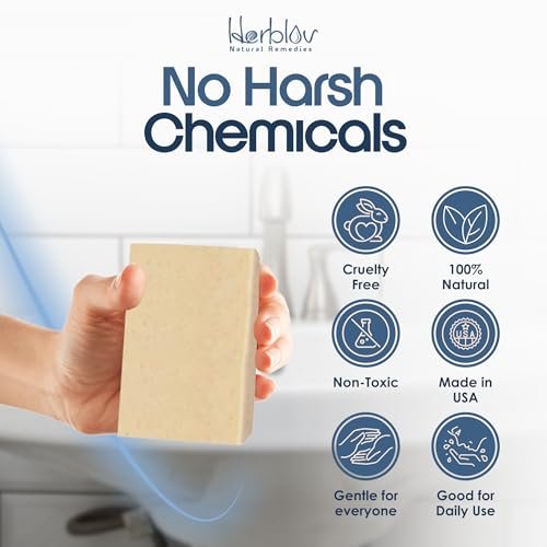 Eczema Soap Bar for Face and Body – All Natural Dermatitis, Psoriasis Treatment for Dry Itchy Sensitive Skin Relief – Gentle Detoxifying, Healing, Anti-Itch, Oatmeal Goat Milk Wash for Kids & Adults - görsel 7