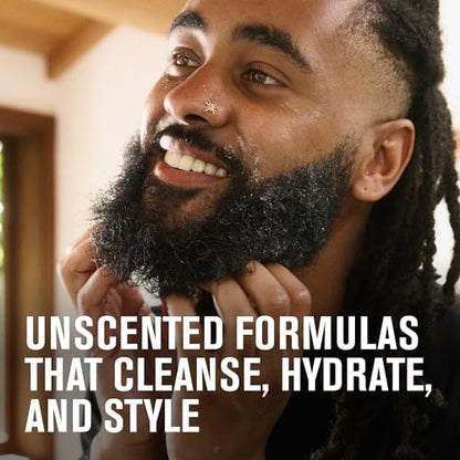 Every Man Jack Unscented Beard Bundle – Fragrance Free Beard & Face Wash, Beard Butter & Beard Oil for Sensitive Skin Avelisse