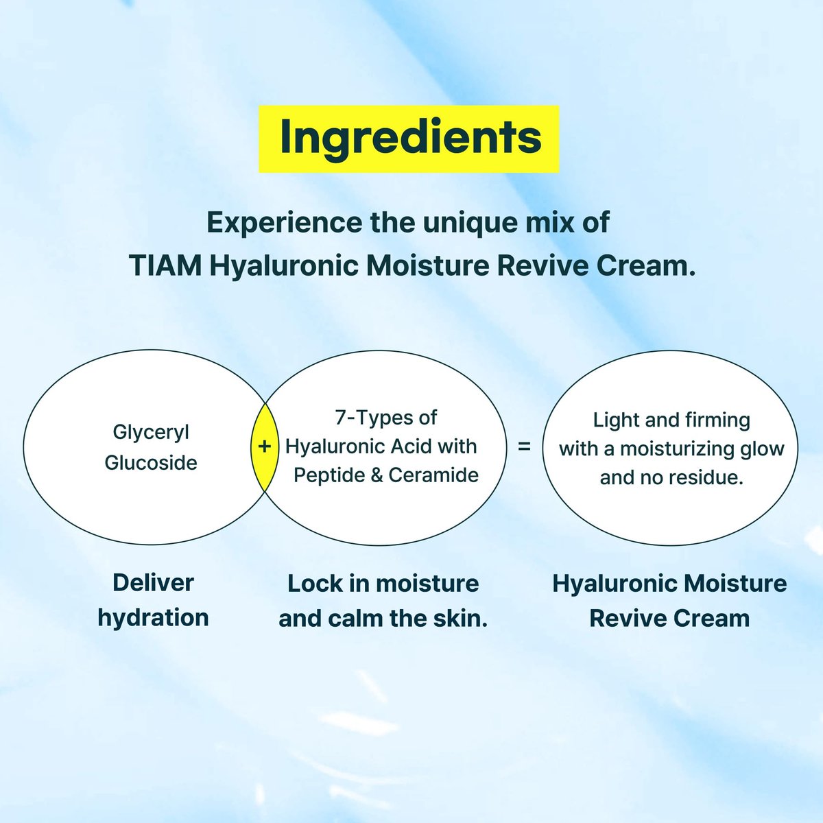 TIA'M Hyaluronic Moisture Revive Cream - Peptide & Ceramide Facial Moisturizer for Dry and Dehydrated Skin, 1.69 fl oz - görsel 7