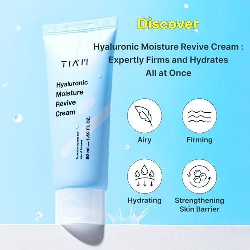 TIA'M Hyaluronic Moisture Revive Cream - Peptide & Ceramide Facial Moisturizer for Dry and Dehydrated Skin, 1.69 fl oz - görsel 4