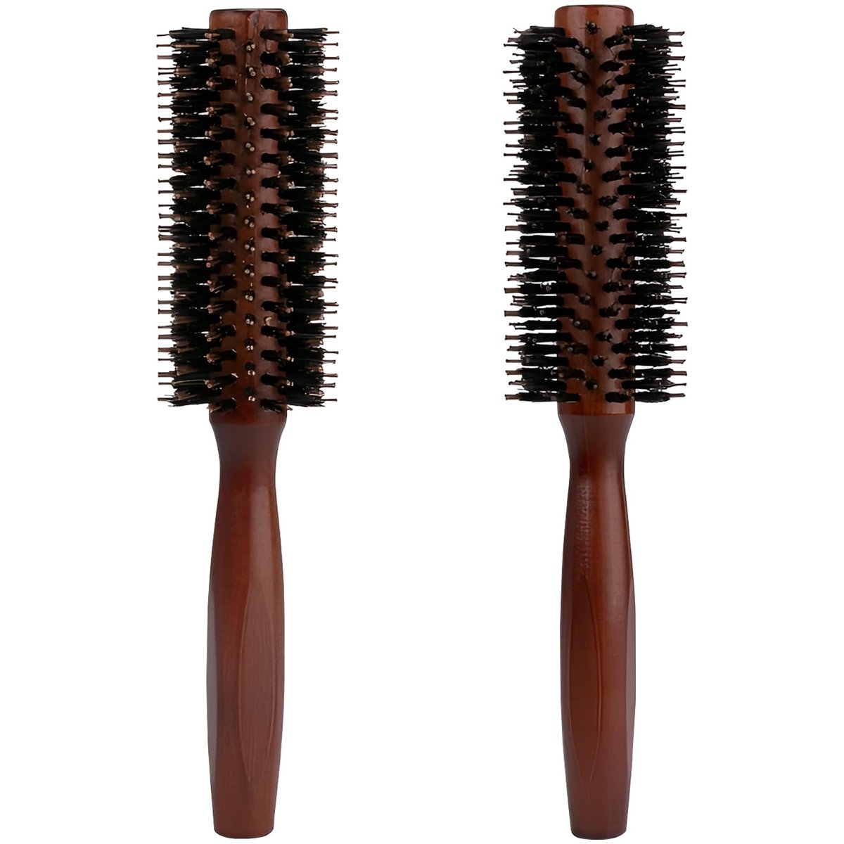 Jaasuee Round Boar Bristle Hair Brush with Wooden Handle – Ideal for Styling Medium to Long Hair, Enhances Volume and Shine for Thick, Fine, Curly, or Straight Hair (Brown) - görsel 1