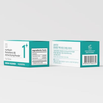 numbuzin No.1 Pantothenic B5 Active Drying Powder - Spot Treatment for Acne, Cystic Breakouts & Excess Oil Control, 0.24 oz