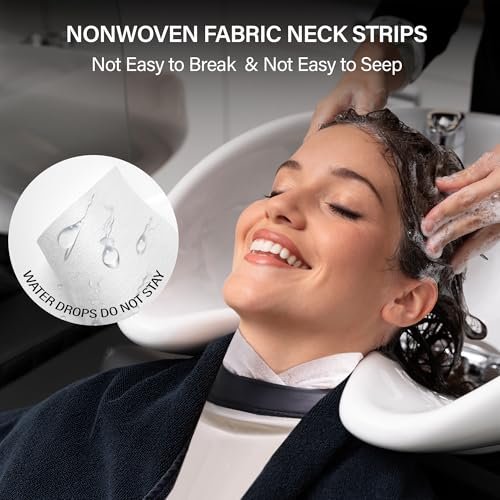 Neck Strips Professional Non-Woven Fabric Tape - 100 Count Electrostatic Adsorption Disposable Haircut Paper Neck Band for Barbers and Hairstylists Salon Accessories - görsel 12