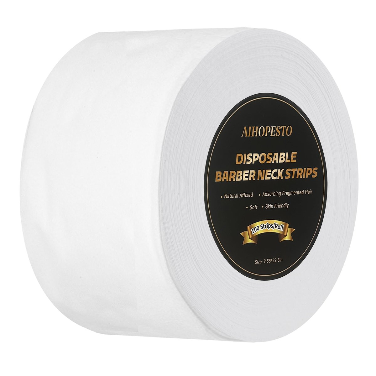 Neck Strips Professional Non-Woven Fabric Tape - 100 Count Electrostatic Adsorption Disposable Haircut Paper Neck Band for Barbers and Hairstylists Salon Accessories - görsel 1