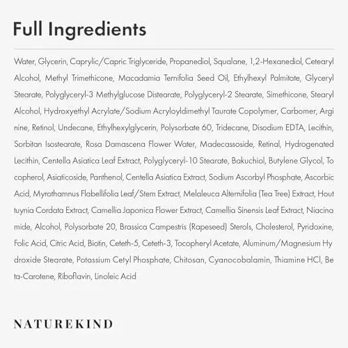 NATUREKIND Repair Retinol Cream – Liposomal Retinol 0.1% with Bakuchiol & Niacinamide for Anti-Aging, Fine Lines & Wrinkles – Korean Skincare, 1.76 oz Avelisse