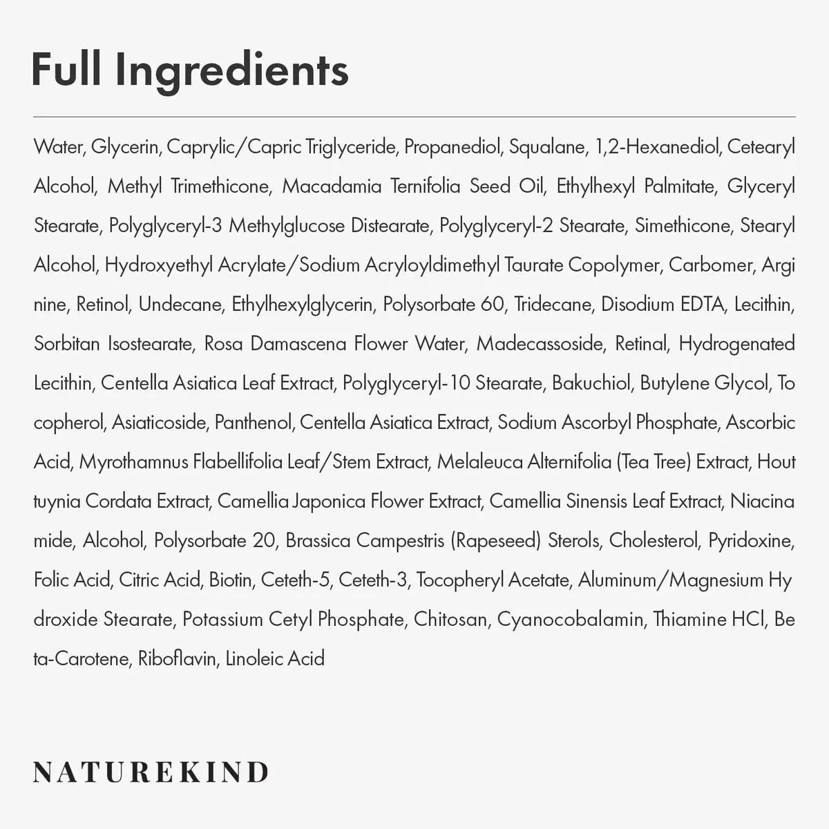 NATUREKIND Repair Retinol Cream – Liposomal Retinol 0.1% with Bakuchiol & Niacinamide for Anti-Aging, Fine Lines & Wrinkles – Korean Skincare, 1.76 oz Avelisse