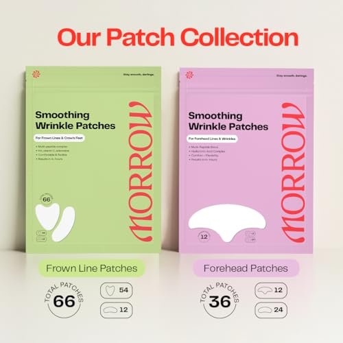 Morrow One Peptide-Infused Smoothing Wrinkle Patches - Overnight Anti-Aging Stickers for Fine Lines, Crow's Feet, Elevens, Smile Lines (66 Count) - görsel 14