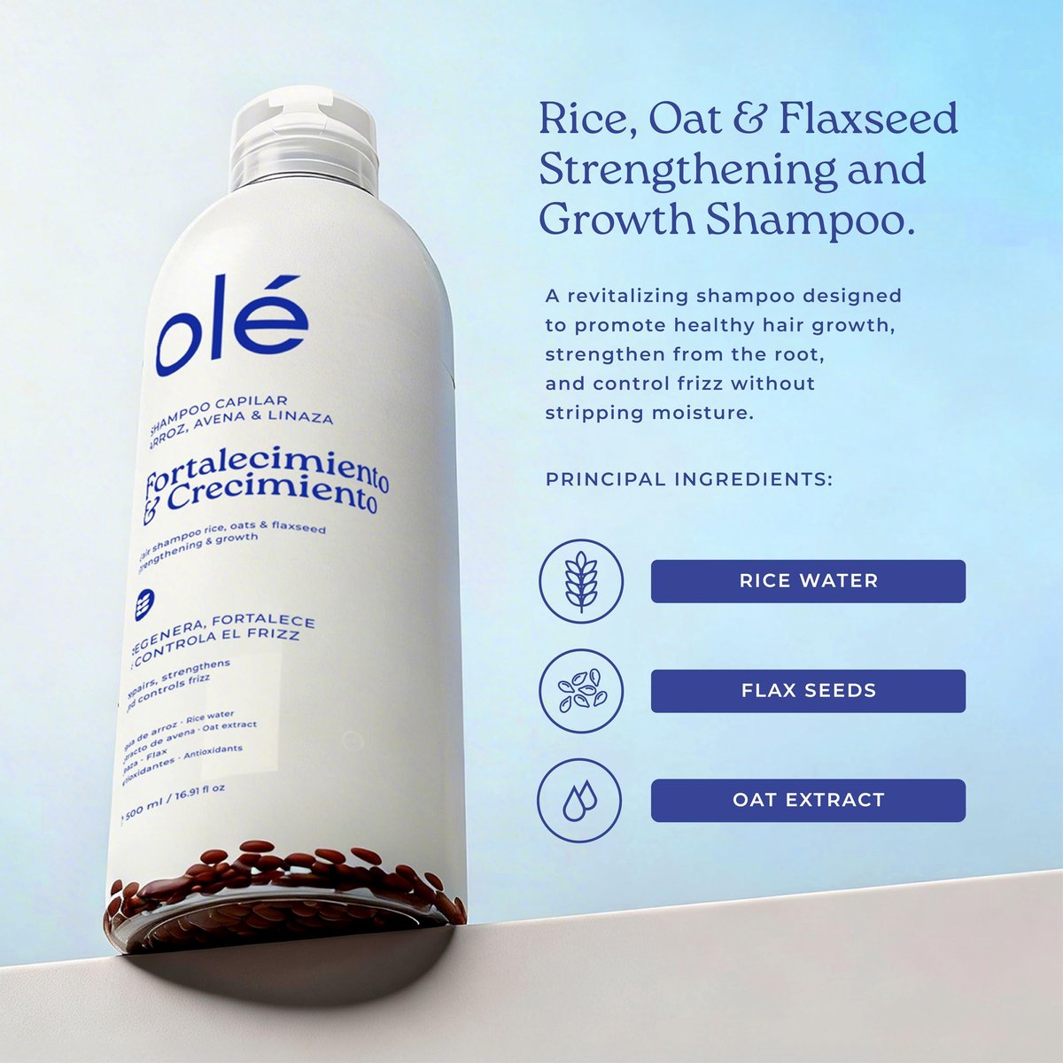 OLÉ Rice Revitalizing Growth Shampoo – 16.9 Fl Oz Avelisse