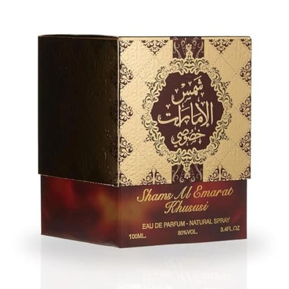 Shams Al Emarat Khususi Eau de Parfum Spray 100ml (3.4 oz) by Ard Al Zaafaran – Fresh, Sweet & Floral Elegance