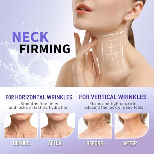 Ashania Korean Neck Firming Cream for Wrinkles & Sagging Skin – Peptide, Adenosine & Hyaluronic Acid Tightening Formula, Made in Korea (1.7 fl oz) Avelisse