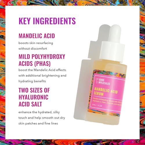 Good Molecules Mandelic Acid Serum - Gentle Face Exfoliator with Hyaluronic Acid for Brightening & Hydration - görsel 6