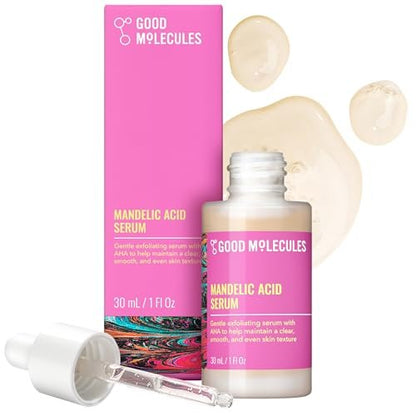 Good Molecules Mandelic Acid Serum - Gentle Face Exfoliator with Hyaluronic Acid for Brightening & Hydration