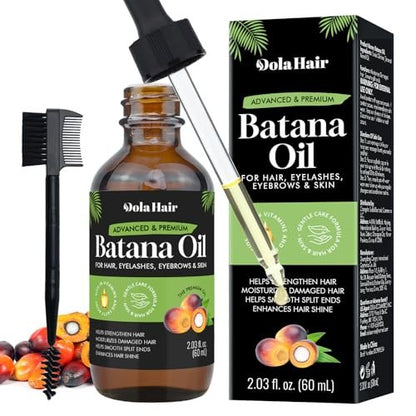 Dolahair Batana Oil for Hair Growth - 100% Natural Organic Pure Batana Hair Oil, Nourishes Damaged Hair, Natural Hair Growth Oil and Conditioner, 2.02 Fl Oz